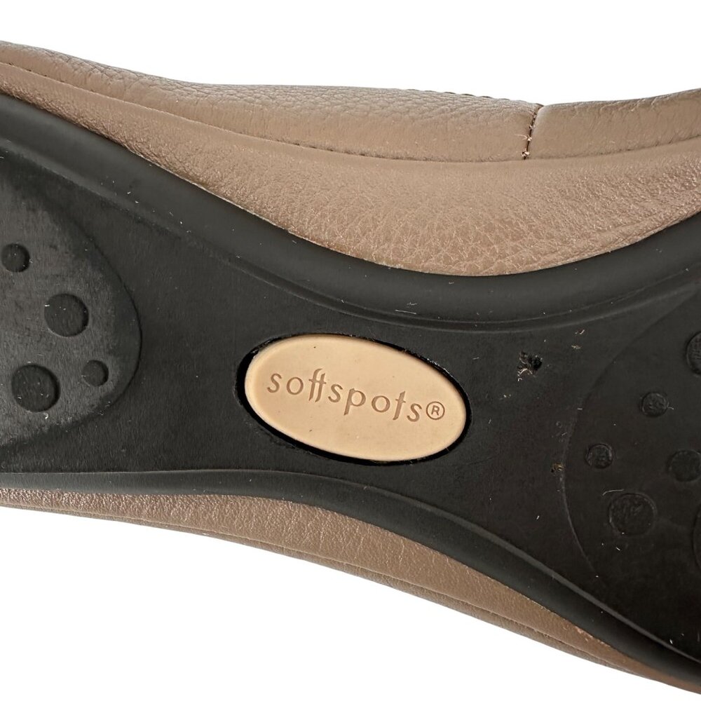 Softspots Womens Taupe Cushioned Insoles Leather Flats 9.5M - Picture 9 of 10